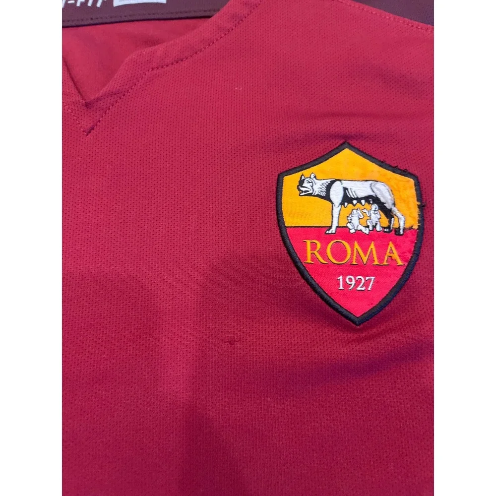 Nike AS Roma Soccer Jersey Mens XL Burgundy Gold‎ Dri-FIT Training Shirt 1927